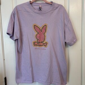 Playboy Tokyo Japan 100% Cotton Purple T-Shirt W/ Playboy Bunny Logo Women’s L